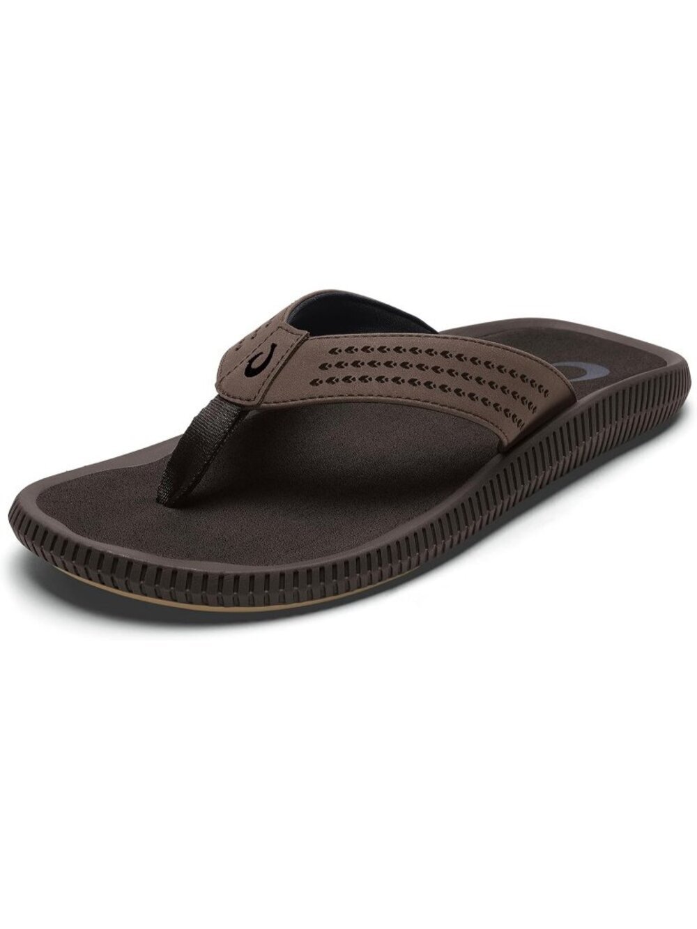 Men Dark Brown Java Resistant Flip Flops Arch Support Comfort Beach Sandal Shoes